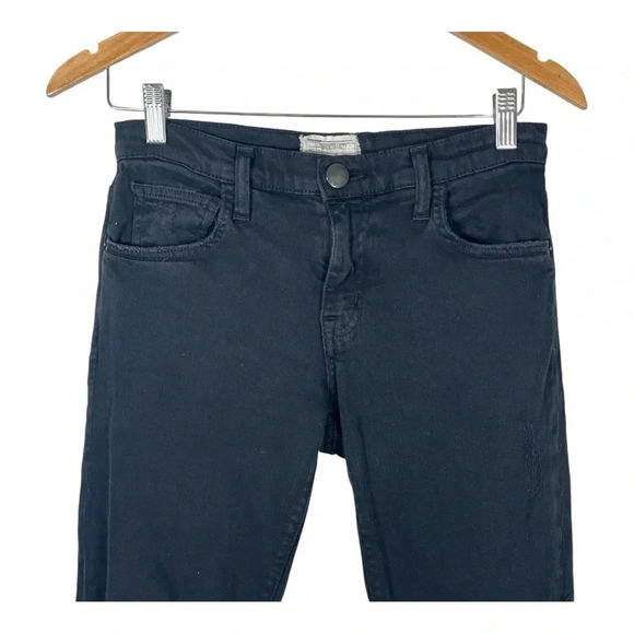 Current/Elliot The Fling Washed Black Destroy Boyfriend Black Jean Women Size 23 - Picture 3 of 11